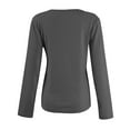 thumbnail image 3 of Inglocry Long Sleeve Shirts for Women Scoop Neck Going Out Slim Basic Tshirts 2025 Trendy Tops Thermal Fall Outfits Light Gray 3XL, 3 of 7