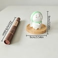 thumbnail image 3 of Portaincienso de resina con sándalo, figurita de aromaterapia de conejito lindo para decoración del hogar, relajación, ceras derretidas, regalo para interiores, incluye disco de madera., 3 of 6