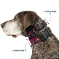 thumbnail image 2 of Buckle-Down Pet Collar, Dog Collar Plastic Buckle, Love Kills Close Up Pink, 15 to 24 Inches 1.0 Inch Wide, 2 of 8