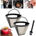 thumbnail image 1 of Filtres à Café Verseurs Filtre Conique Réutilisable pour Cafetière et Machine, 2 Pack Acier Inoxydable, 1 of 4