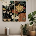 thumbnail image 2 of Boho Floral Kitchen Curtains 39 inch Length, Bohemia Short Curtains for Small Window Cafe Store Kitchen Bathroom, Black Country Rod Pocket Drapes, 2 Panels, 26x39, 2 of 6