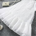 thumbnail image 5 of MEZZALL Girls Summer Dresses White Lace Sleeveless Dress With Bow Tie Casual Outfit For Toddler Kids Age 3 8 Versatile, 5 of 9