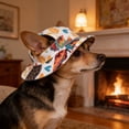 thumbnail image 4 of Dog Sun Hat, Pet Hat, Cute Pet Hat Trucker Hat with Ear Holes for Sun Protection Adjustable Square Print Cotton Fisherman's Hat, Outdoor Supplies, 4 of 6