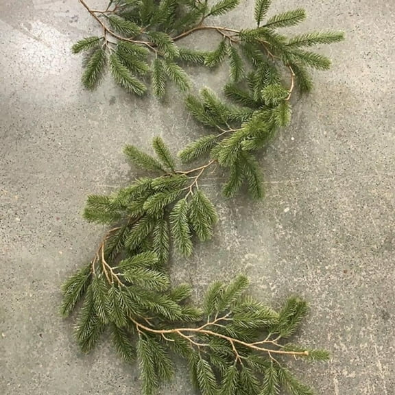 Christmas sale! Christmas Garland Decorations 6 ft Unlit Christmas Garlands Artificial Pine Garland Christmas Wreath Mantle Decoration for Outdoor Indoor Non-Lit Green