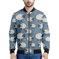 thumbnail image 4 of Chaqueta con cremallera y estampado 3D de ovejas y animales de dibujos animados para hombre, sudadera de gran tamaño, chaquetas de calle geniales para primavera y otoño, abrigos de manga larga, 4 of 4
