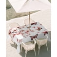 thumbnail image 3 of 60x102 Inch Outdoor Tablecloth with Umbrella Hole Zipper Rectangle Pink Butterfly Floral Rectangular Tablecloths Outside Waterproof Simple Spring Natural Flowers Patio Table Cover for Picnic Party, 3 of 8