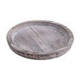 thumbnail image 3 of Bandeja de madera para servir, plato redondo de postre, centro de mesa, bandeja decorativa redonda Blanco lavado con agua, 3 of 9