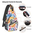 thumbnail image 4 of ZICANCN Crossbody Sling Bags for Women Men,Abstract Geometric Pattern Casual Shoulder Backpacks for Hiking Daypacks, 4 of 9