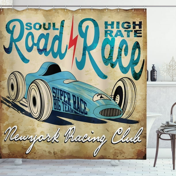 Racing Club Race Car, Race Car Shower Curtain