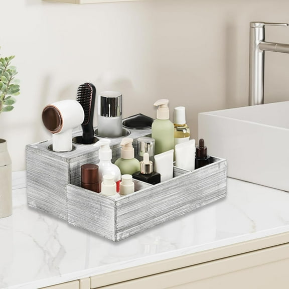 EHJRE Hair Tool Organizer Vanity Storage Stand Multifunctional Hair Blow Dryer Holder Stainless Steel Cups for Combs Vanity Kitchen