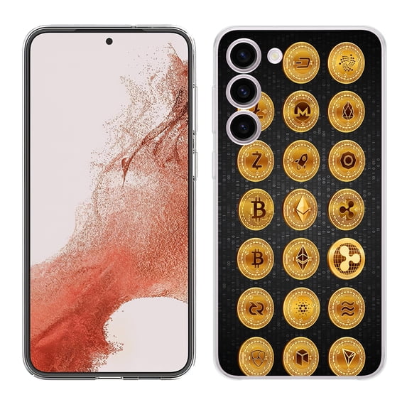 TalkingCase Slim Phone Case Compatible for Samsung Galaxy S23+ Plus 2023, Bitcoin Crypto 04 Print, Lightweight, Flexible, USA