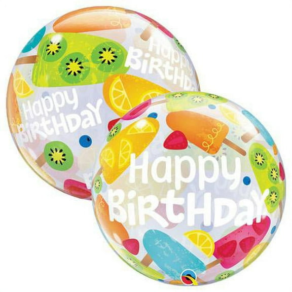 LOONBALLOON Food Balloons, 22″ BUBBLE - BIRTHDAY FROZEN TREATS
