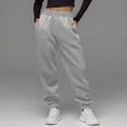 thumbnail image 3 of Women's High Waisted Loose Sportswear Pants with Pockets - Jogging Pants for Everyday Use and Winter Comfort,Light Gray,M, 3 of 7