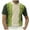 Green, variant on VSSSJ Mens Knit Shirts Loose Fit Color Block Patchwork Button Collared Short Sleeve Tee Top Casual Cool Silky Comfortable Shirt Blouse Green M