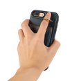 thumbnail image 3 of Wallet Back Case for iPhone 7 Plus/8 Plus with Wrist Strap, Stylish Magnetic Card Holder Finger Ring Kickstand PU Leather Lanyard Shockproof Slim Phone Case Cover for iPhone 7 Plus/8 Plus, Blue, 3 of 7