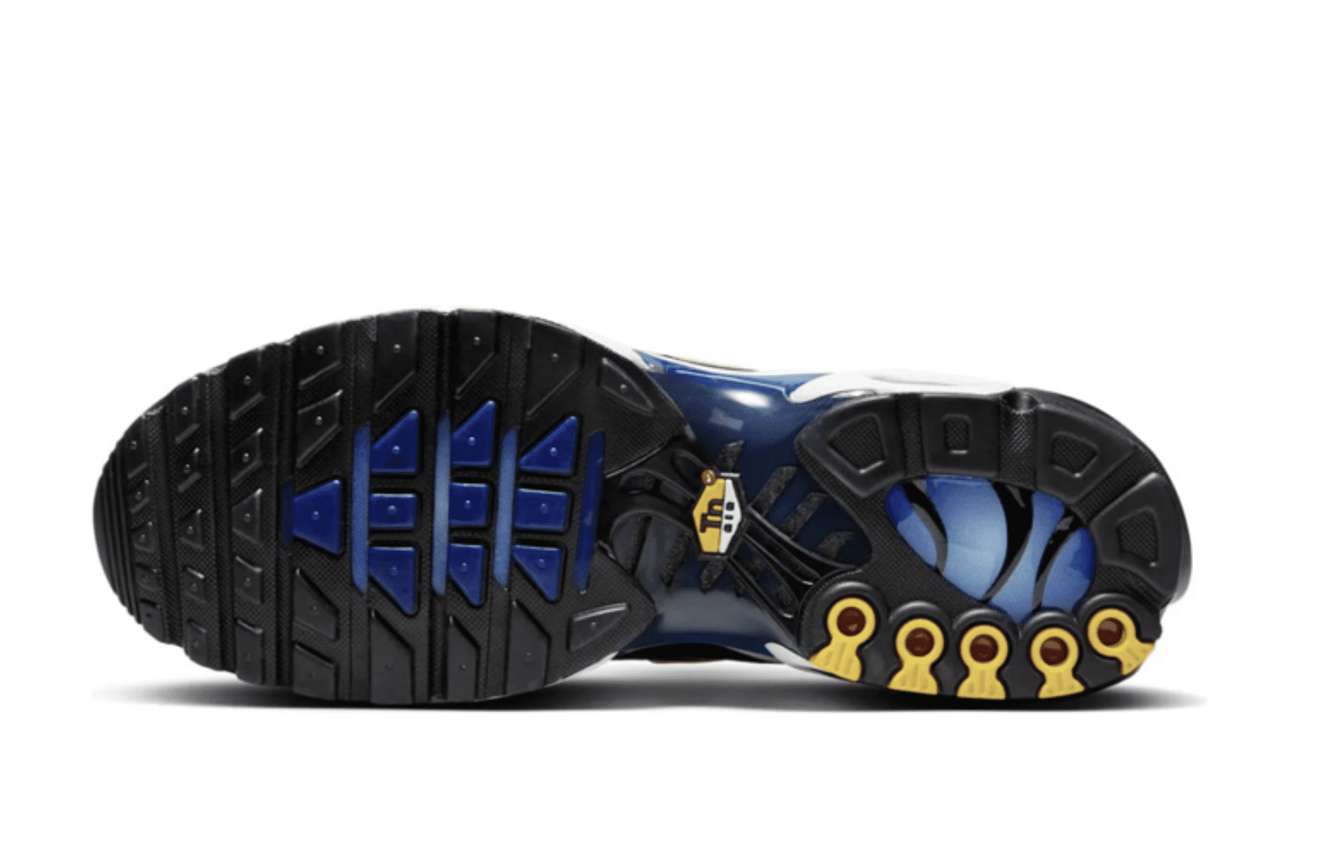 Nike Air Max Plus Big Kids' Shoes (CD0609-032, Black/Sky Blue/Hyper Blue/Chamois) Size 6.5