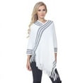 thumbnail image 6 of White Mark PS633-01 Ivory Plus Size Nevaeh Poncho - One Size, 6 of 6