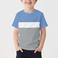 thumbnail image 2 of SROBPTY Teen Boys T-Shirts Solid Crew Neck Short Sleeve Breathable Sport Summer Tops for 2-13Y, 2 of 5