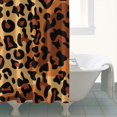 thumbnail image 4 of Orange and Brown Leopard Pattern Shower Curtain 72"x72" ,Bathroom Decorative Shower Curtains Set with 12 Hooks,Modern Waterproof Washable Shower Curtain, 4 of 6