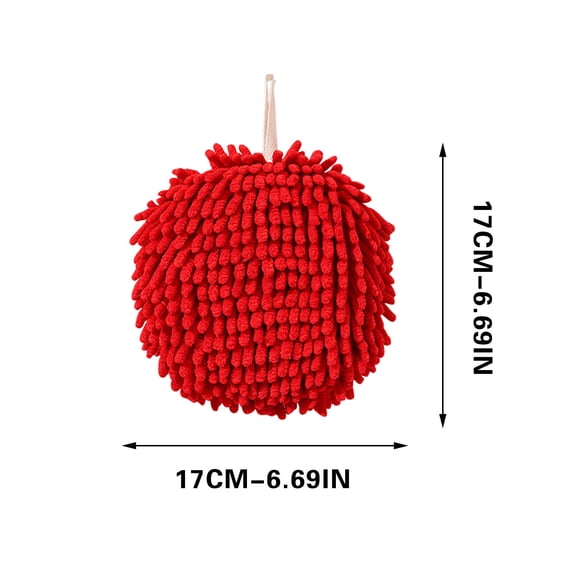 Qiweii Chenille Quick Drying Hand Towel Hanging Cartoon Hand Towel Ball Bathroom Kitchen Absorbent Small Towel Home Use,Absorbent Towel for Daily Use