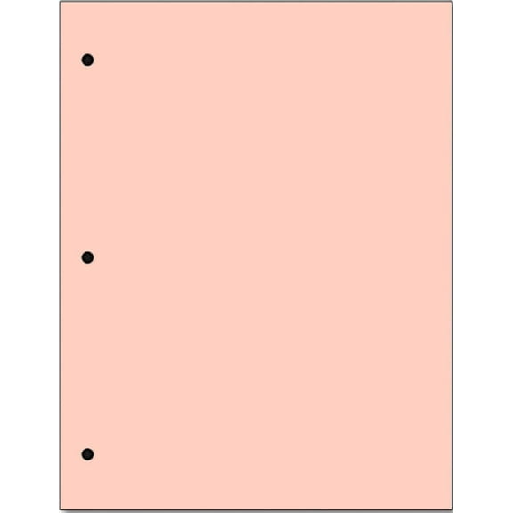 Copy And Printing Color Paper, 20 Lb. 3 Hole Punch 500 Sheets Per Ream. (Peach)