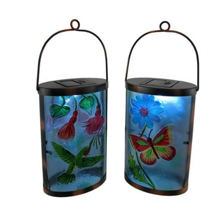 hummingbird solar lights garden walmart butterfly led glass