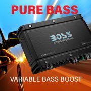 BOSS Audio Systems OX1.5KM Onyx Series Car Audio Subwoofer Amplifier – 5000 High Output, Class A/B, 2/4 Ohm, Low/High Level Inputs, Low Pass Crossover, MOSFET Power, Monoblock, Full Range, Stereo