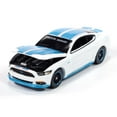 thumbnail image 3 of 2016 Ford Mustang GT King Premier Edition "Petty's Garage" Oxford White with Petty Blue 1/64 Diecast Model Car by Auto World, 3 of 5