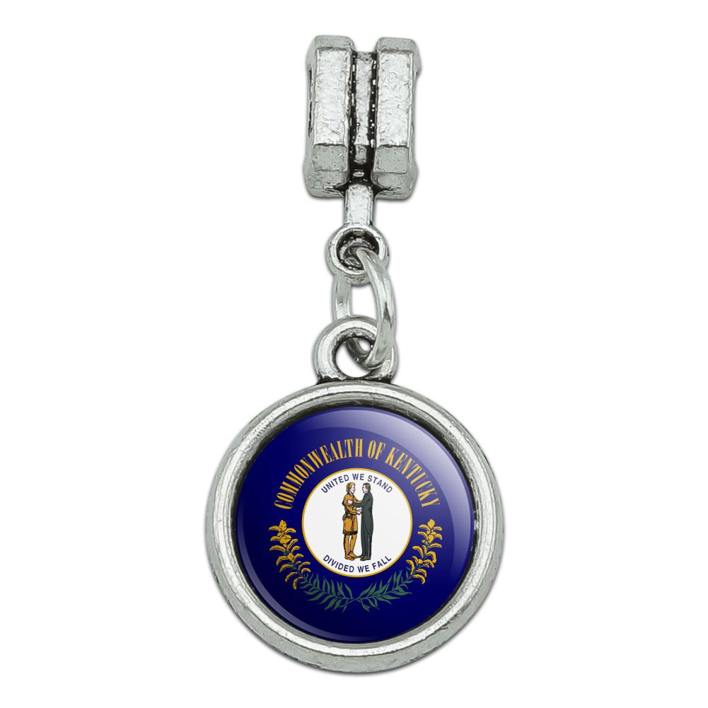 GRAPHICS & MORE Kentucky State Flag Italian European Style Bracelet Oval Charm Bead
