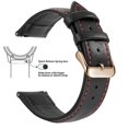 thumbnail image 1 of Correa de reloj de cuero genuino de grano superior, correas de reloj de liberación rápida de 18mm/20mm/22mm, se adapta a Samsung Galaxy Watch, Garmin Huawei Watch, 1 of 4