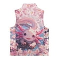 thumbnail image 5 of Uorisanigo Fleece Jacket Vest for Girl & Boys Lightweight Sleeveless Full Zip Warm Outwear Fashion Fall Winter Clothes Cozy Pink Axolotl Cherry Blossom Waistcoat for Toddler & Kids, 5 of 7