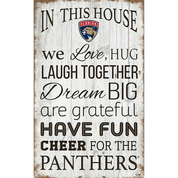 Florida Panthers 11'' x 19'' Team In This House Sign