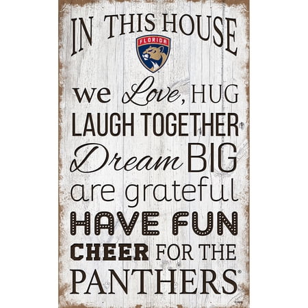 Florida Panthers 11 x 19 Team In This House Sign Florida Panthers 11 x 19 Team In This House Sign