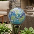 thumbnail image 5 of Sunnydaze Azul Terra 10" Glass Outdoor Gazing Globe (2 Count), 5 of 10