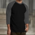 thumbnail image 3 of Casual Short Sleeve Color T Shirt Relaxed Fit Crew Neck Tee for Daily Wear - Breathable Men Top Men's Loose Fit Shirts, 3 of 5