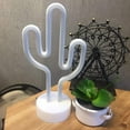 thumbnail image 5 of Letreros de luz de neón de Cactus verde, luces LED de neón de Cactus, luces nocturnas con Pedestal, decoración de habitación, batería/lámparas de Cactus con operación USB, 5 of 5