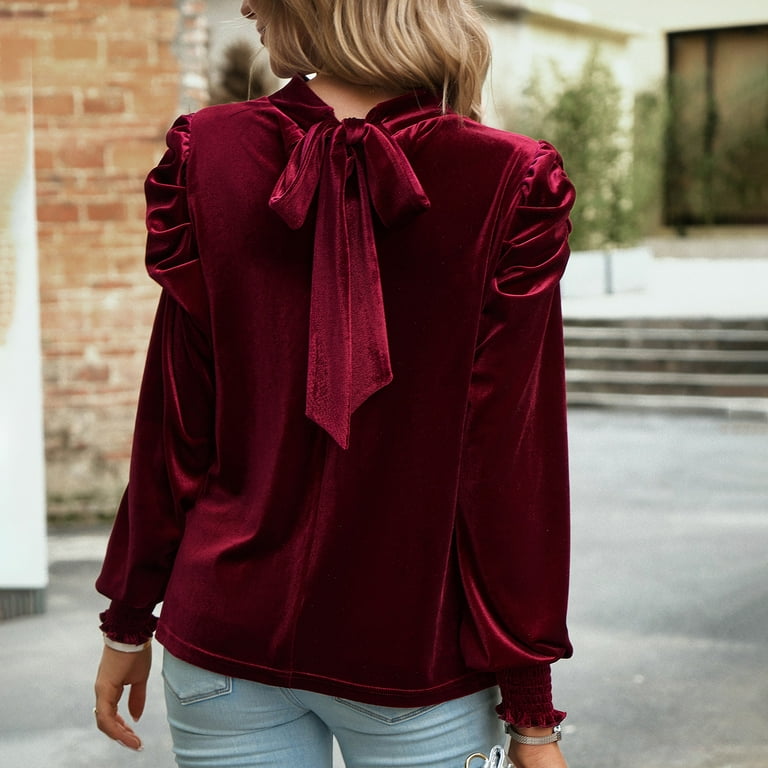 Dressy velvet tops best sale