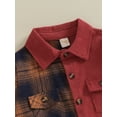 thumbnail image 5 of CIYCuIT Little Boys Flannel Shirts Plaid Patchwork Lpng Sleeve Button Jacket Toddler Kids Casual Shacket Fall Outerwear Daily Clothes 3T 4T 5T 6T, 5 of 7