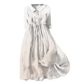 thumbnail image 3 of WILLBEST Robes pour Femmes Chemise Décontractée Ample à Manches Longues Imprimée avec Robe à Nouer 2, 3 of 3