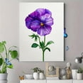 thumbnail image 4 of Purple Pansy Botanical Canvas Print，Floral Wall Decor for Living Room Bedroom Dining Room Hallway Office Cafe, 4 of 8