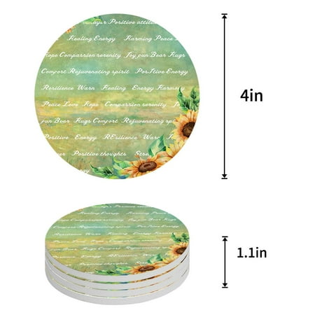 

KXMDXA Christmas Tree Reindeer Set of 8 Round Coaster for Drinks Absorbent Ceramic Stone Coasters Cup Mat with Cork Base for Home Kitchen Room Coffee Table Bar Decor