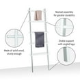 thumbnail image 4 of Fionafurn 64in(H) Blanket Ladder, Modern Wood Rack Farmhouse Ladder Shelf for Blankets,5-Tier White, 4 of 7