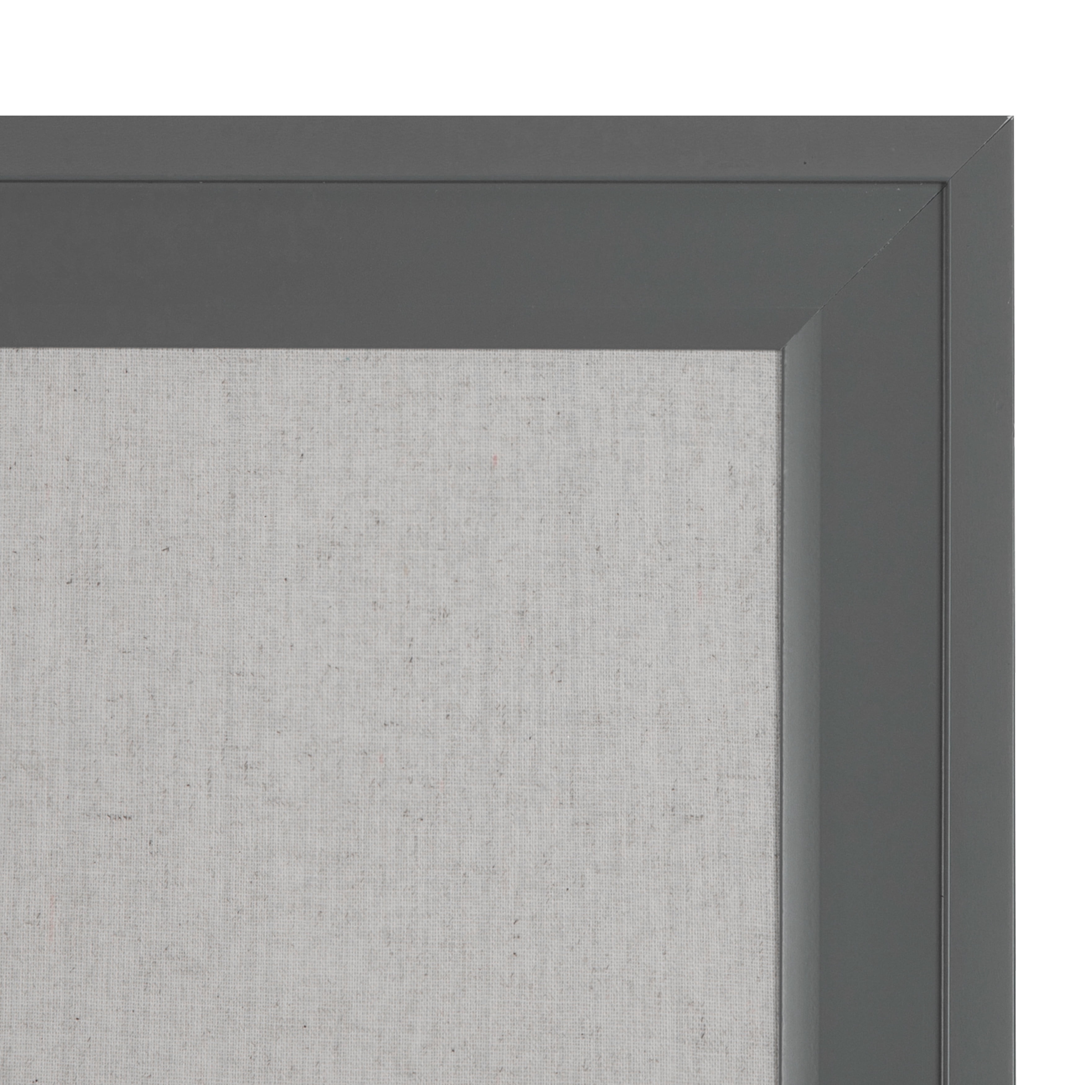 DesignOvation Bosc Transitional Fabric Pinboard, 27.5 x 43.5, Gray, Linen Bulletin Board for Wall