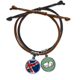 thumbnail image 1 of Pulsera de Cuerda Mano Unbranded Textura Abstracta de Seda de Patron de la Bandera de Islandia, 1 of 2
