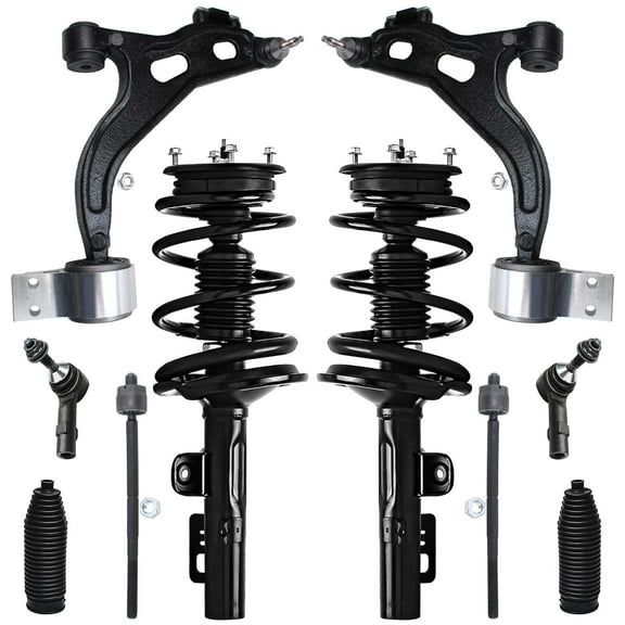 Detroit Axle - Front Struts w/ Coil Spring Lower Control Arm Suspension Kit for AWD 2005-2007 Five Hundred Montego - 10pc Set