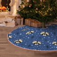 thumbnail image 5 of Rateoe Raccoon blue point Pattern Christmas Tree Skirt with Ties, Christmas Tree Decorations, Farmhouse Christmas Decor Xmas Holiday Decorations-30", 5 of 6