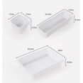 thumbnail image 3 of Drawer Organiser, Storage Box, Plastic, 8 Pieces, Black, Small Storage Basket, Boxes, Tight Storage Organizer Box, Storage For Bathrooms(white), 3 of 5