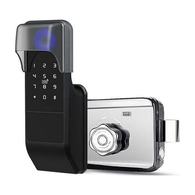 Waterproof Fingerprint Smart Door Lock Outdoor Gate Bluetooth Password Deadbolt +Mechanical Key ,Easy to Operate
