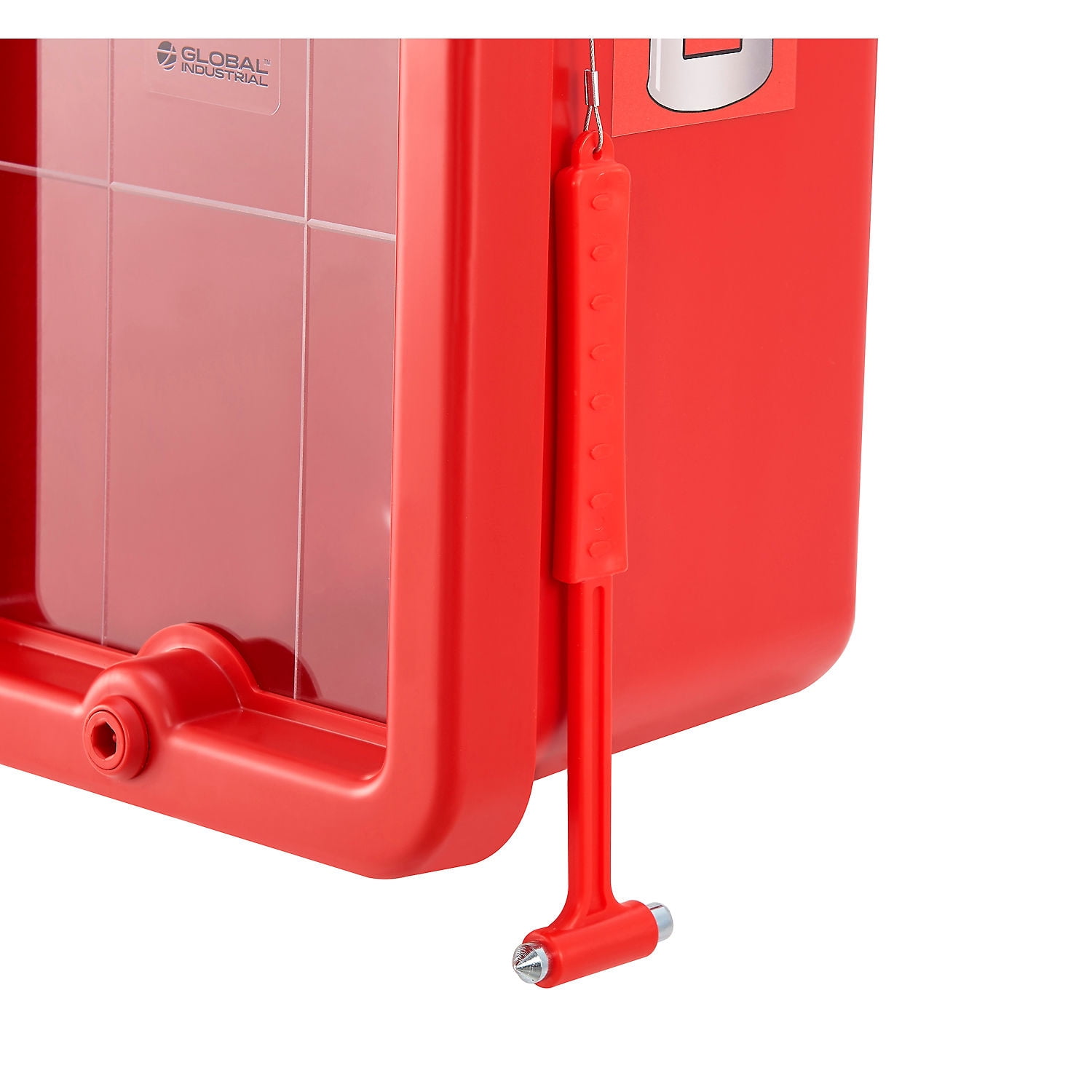 Global Industrial Plastic Fire Extinguisher Cabinet Fits 10 lbs. Red