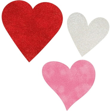 WRITWAA 90pcs Heart Cutouts Paper Assorted Color for Valentine's Day and Mother's Day Classroom ...